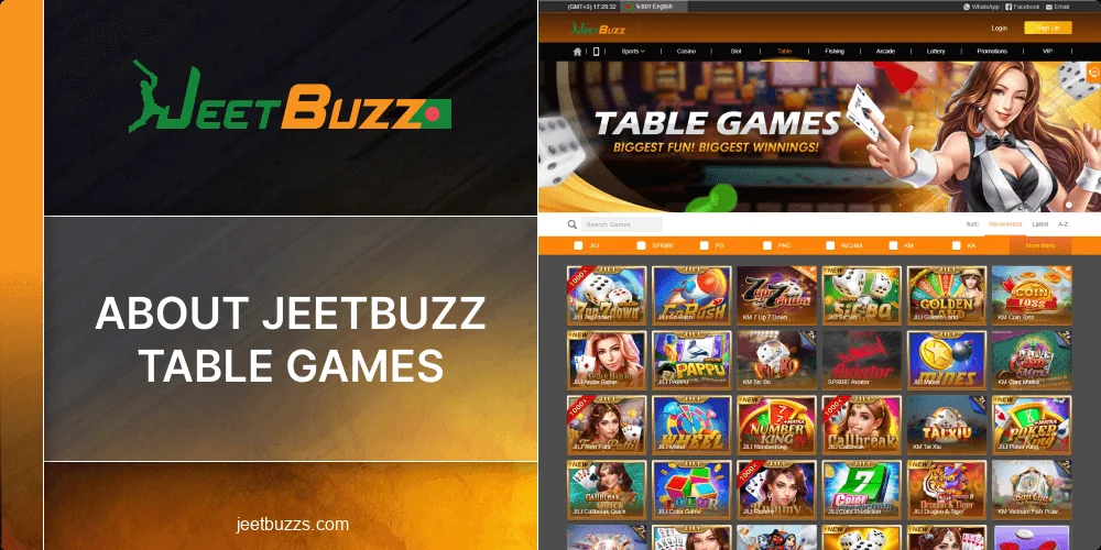 Information about Table Games at Jeetbuzz BD