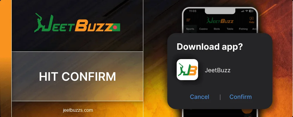 Confirm download of Jeetbuzz BD app on iOS
