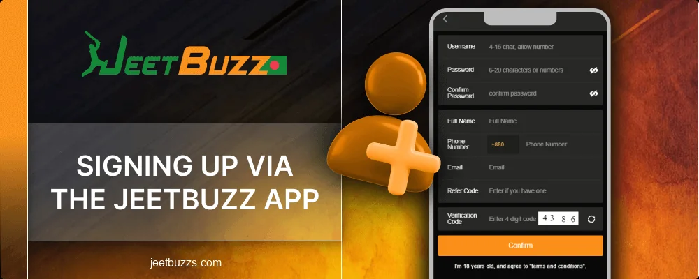 Create an account at Jeetbuzz Bangladesh app