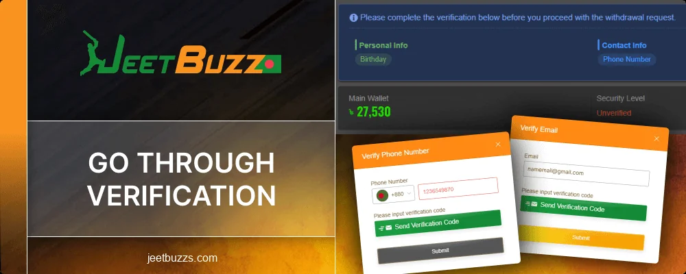 Verify your Jeetbuzz Bangladesh Account