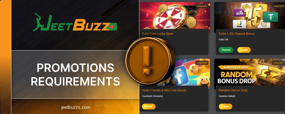 Bonus terms and conditions for Jeetbuzz Bangladesh players