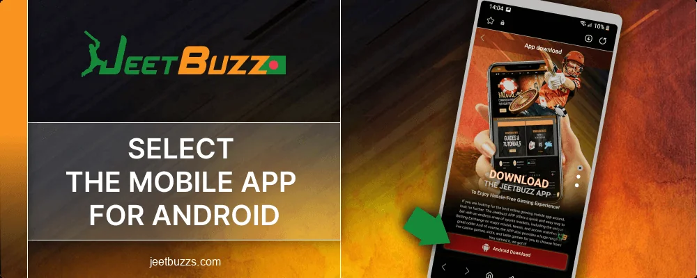 Select Android app at Jeetbuzz BD