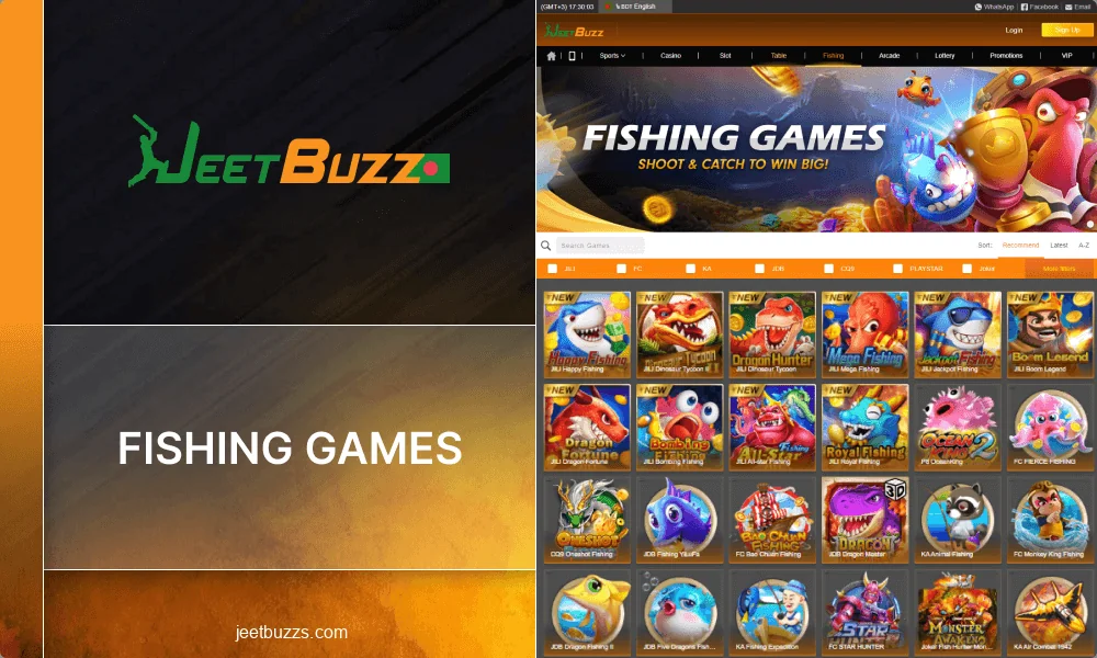 Popular fishing games for Jeetbuzz Bangladesh players
