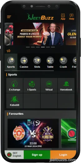 JeetBuzz App - Main Screen