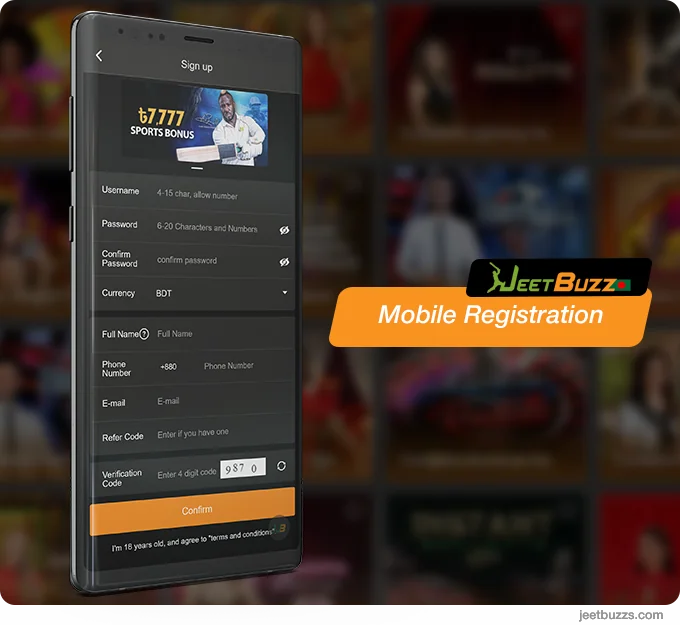 How to register at JeetBuzz using mobile app