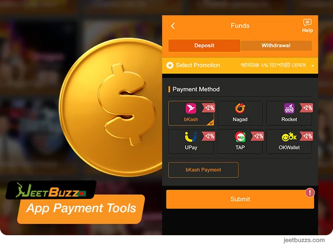 JeetBuzz App Payment Tools