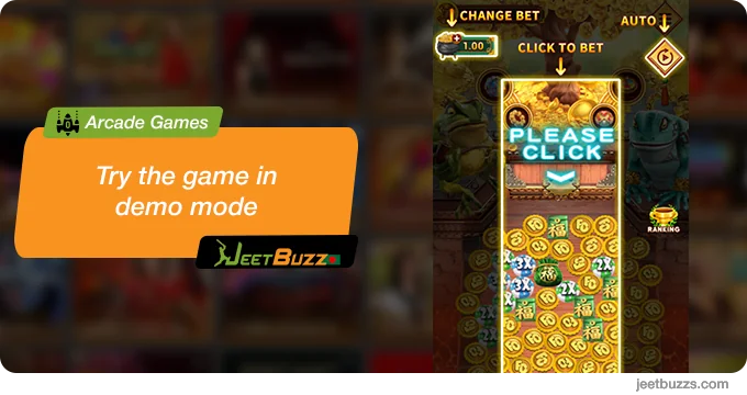 Try to play JeetBuzz Arcade Game in Demo mode