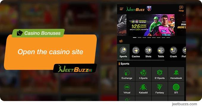 Open JeetBuzz Casino Website to start gaining casino bonuses