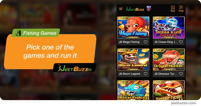 Pick one of the fishing games at JeetBuzz