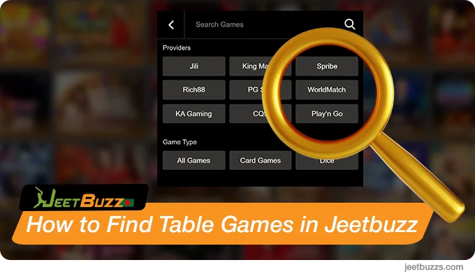 How to Find Table Games at JeetBuzz Bangladesh