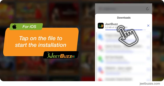 Click on the JeetBuzz file to start installation