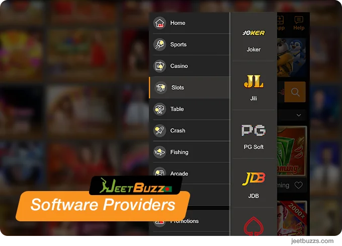 More than 16 software providers place their games at JeetBuzz