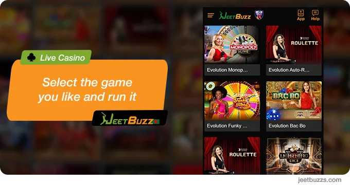 Select the game you like and launch it - JeetBuzz