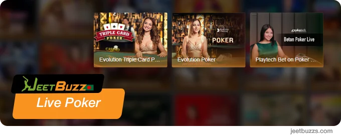 Live Poker at JeetBuzz Bangladesh