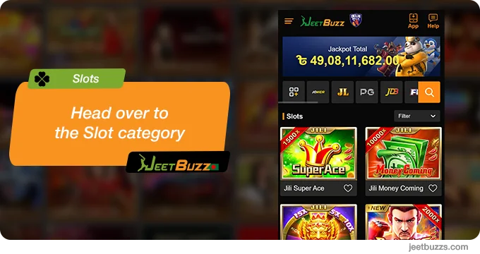 Go to the JeetBuzz slots category