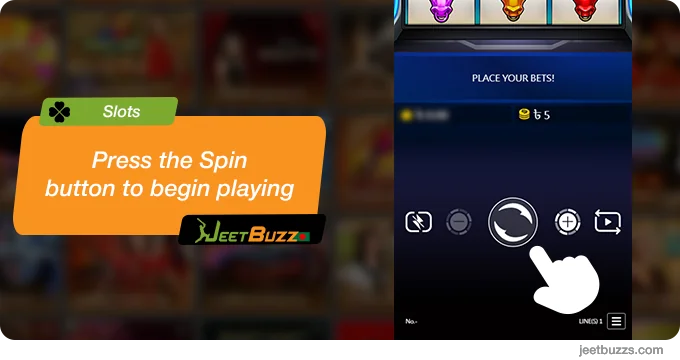 Click the spin button to do a round - JeetBuzz Slots