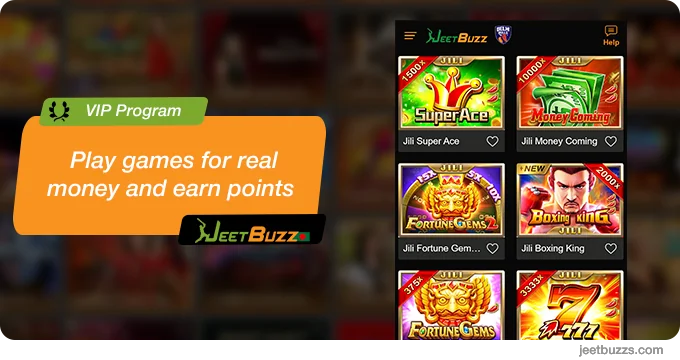 Play your favorite games at JeetBuzz and collect VIP points